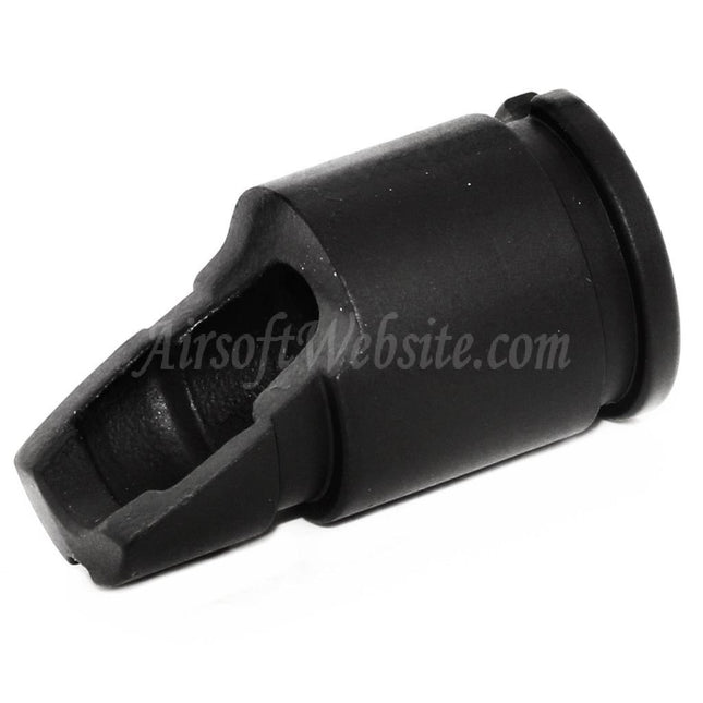APS AKM Slant Flash Hider For -14mm CCW Counter-Clockwise Thread Barrel Rifles Airsoft Black