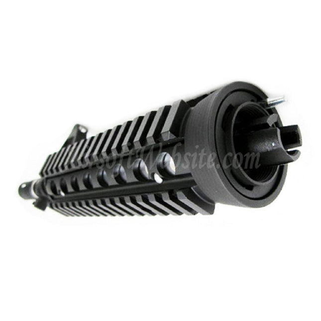E&C CNC Aluminum RAS Front Set Handguard Rail System With 9.5" Inches Outer Barrel For M4CQB AEG Rifles Airsoft Black
