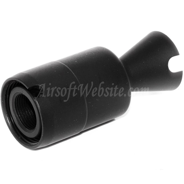 CYMA AKS74U Metal Flash Hider For -14mm CCW Counter-Clockwise Thread Barrel Rifles Airsoft Black