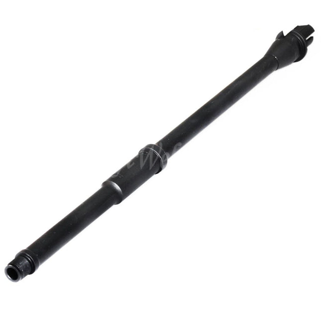 5KU 420mm 16" Aluminium Mid Length Outer Barrel -14mm CCW Counter-Clockwise Thread For M4 M16 Series AEG Rifles Airsoft Black