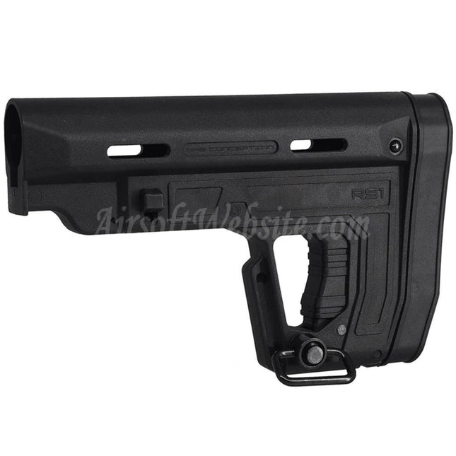 APS Poly Fiber RS1 Type 1 Stock For M4 M16 Series AEG Rifles Airsoft Black