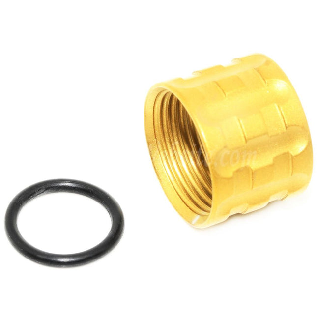 5KU TP-Pro Knurled Thread Protector Barrel Cover -14mm CCW Counter-clockwise Thread For Tokyo Marui G17 GBB Pistols Airsoft Gold
