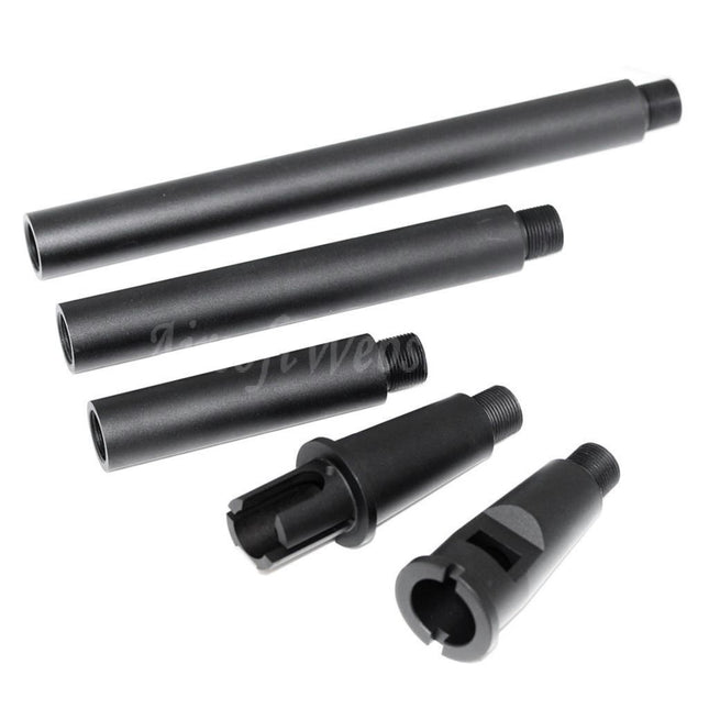 Airsoft Website Aluminium M4A1 4-Segments Metal Outer Barrel -14mm CCW Counter-Clockwise Thread For M4 M16 Series AEG (18.125" Inches) GBBR(17.25" Inches) Rifles