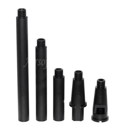 Airsoft Website Aluminium M4A1 4-Segments Metal Outer Barrel -14mm CCW Counter-Clockwise Thread For M4 M16 Series AEG (18.125" Inches) GBBR(17.25" Inches) Rifles