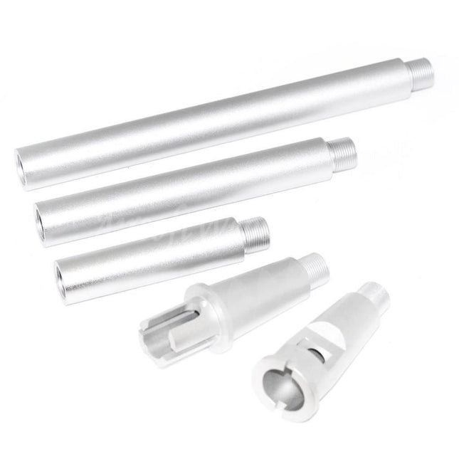 Airsoft Website Aluminium M4A1 4-Segments Metal Outer Barrel -14mm CCW Counter-Clockwise Thread For M4 M16 Series AEG (18.125" Inches) GBBR(17.25" Inches) Rifles