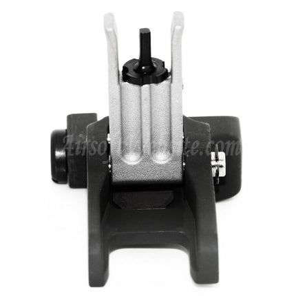 Airsoft Website KAC Style 300M Metal Flip-Up Front Sight For MK18 MOD-1 M4 M16 AEG Rifles Black/Silver