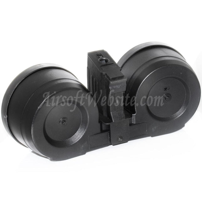 BATTLEAXE 2500rd Electric Sound Control Drum Magazine For AK Series AEG Rifles Airsoft Black