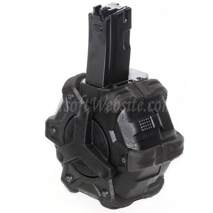 Armorer Works AW Custom 350rd Gas Adaptive Drum Magazine for WE (WE-TECH) AP APACHE MP5 Series GBB Rifles Airsoft