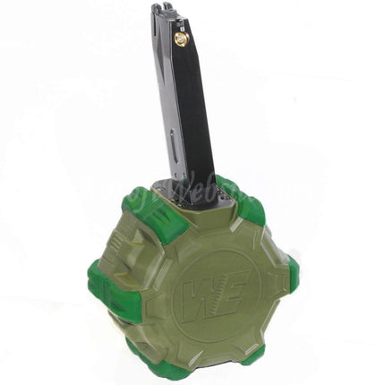 WE (WE-TECH) 350rd Gas Drum Magazine for AW MB Series / KJW / WE / Tokyo Marui M9 M92 GBB Pistols Airsoft
