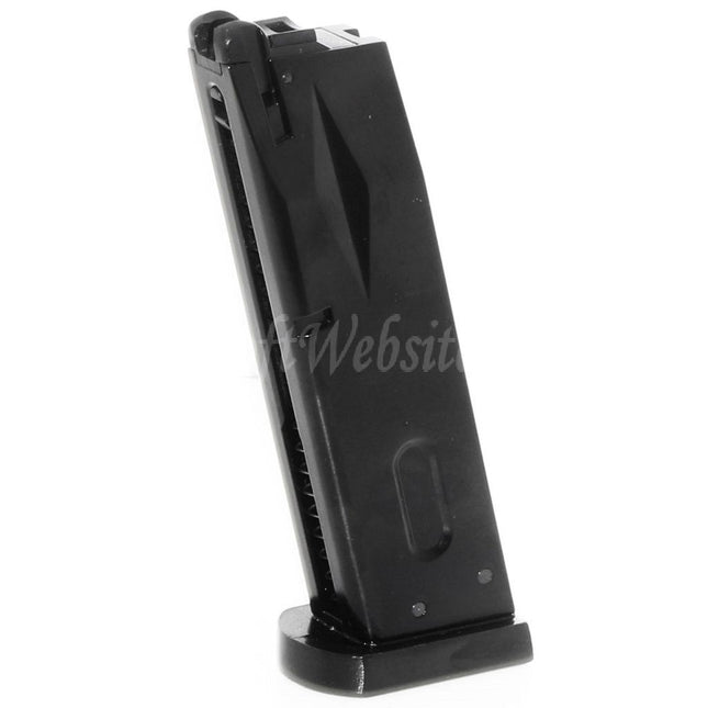 WE (WE-TECH) 26rd Gas Magazine for AW MB Series / KJW / Tokyo Marui / WE 902 M9 M92 Series GBB Pistols Airsoft Black