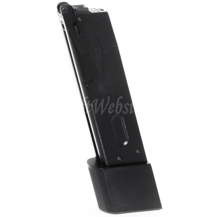 WE (WE-TECH) 30rd Burton Bio Extended Gas Magazine for AW MB Series / KJW / Tokyo Marui / WE 902 M9 M92 Series GBB Pistols Airsoft Black
