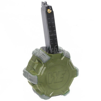 WE (WE-TECH) 350rd Gas Drum Magazine for G17 G18C G-Series GBB Pistols Airsoft