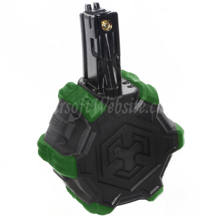 Armorer Works AW Custom 350rd Gas Adaptive Drum Magazine for WE (WE-TECH) AP APACHE MP5 Series GBB Rifles Airsoft
