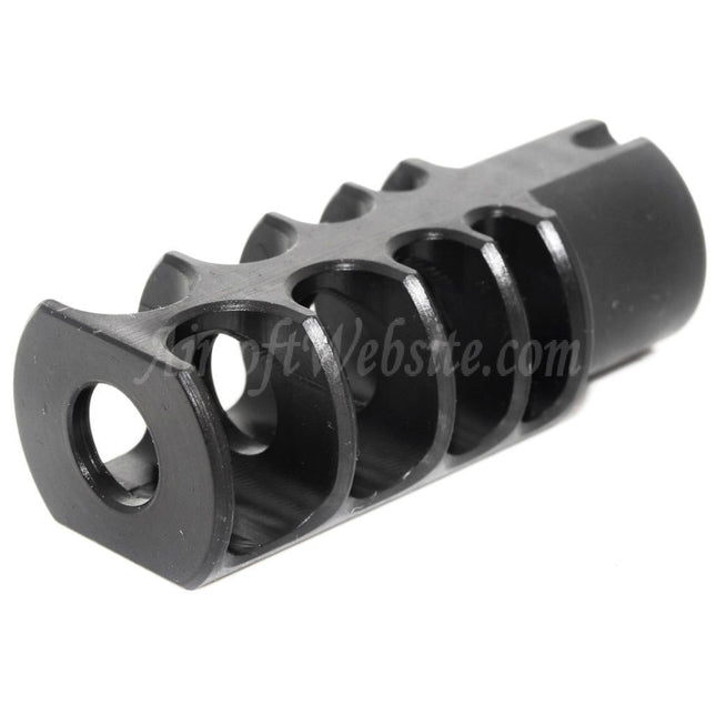 5KU 53mm RRD-4C Slim Muzzle Brake Flash Hider For -14mm CCW Counter-Clockwise Thread Barrel Rifles Airsoft Black