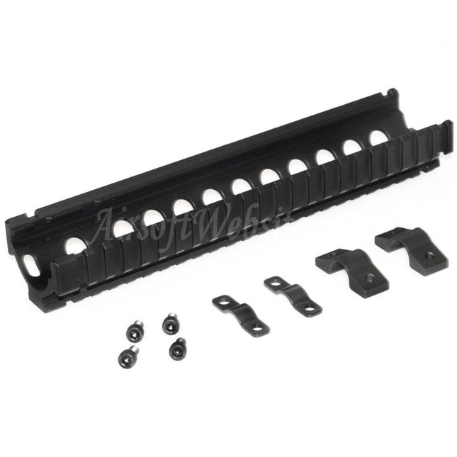CYMA 242mm Aluminium Lower Handguard Rail System For CYMA G&P Tokyo Marui AK74 Series AEG Rifles Airsoft Black