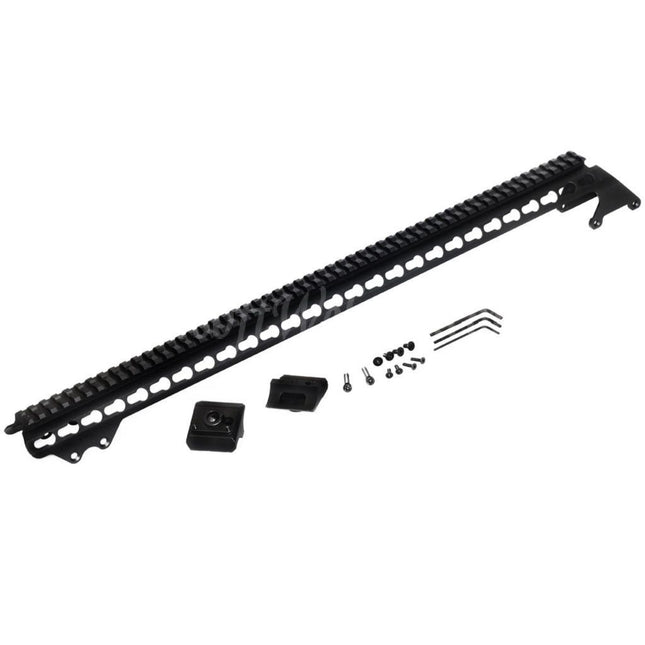 CYMA 537mm Aluminium KeyMod Top Rail System For CYMA Tokyo Marui M870 Series Shotgun Airsoft Black