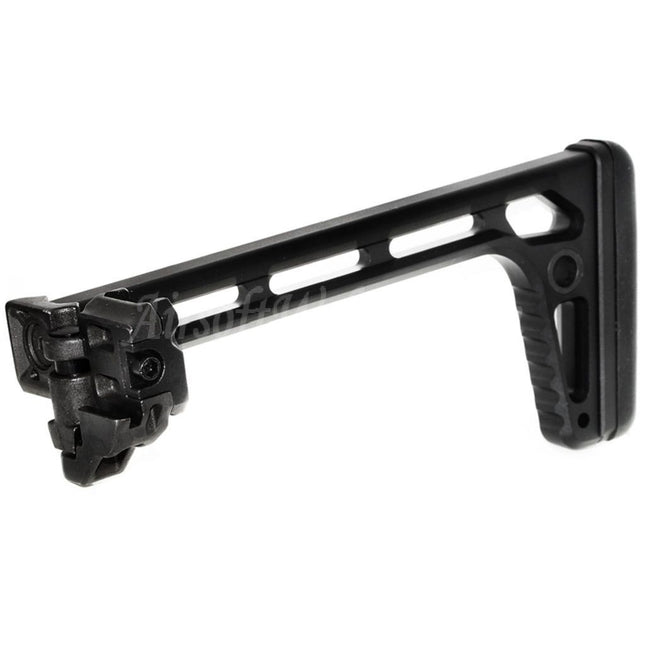 5KU 205mm Minimalist Folding Stock For MCX / MPX M1913 Picatinny Rail System Rifles Airsoft Black