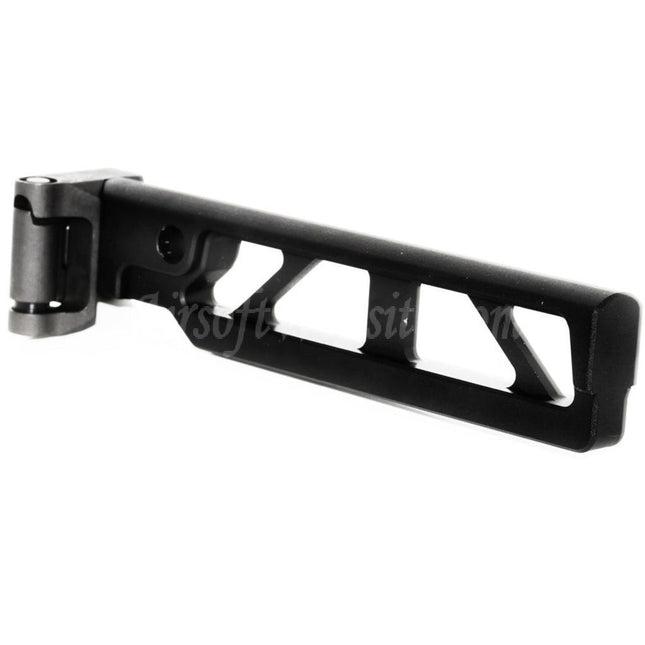 5KU 162mm ST-6 Style AR M4 Stock with Folding Mech For M1913 Picatinny Rail System Rifles Airsoft Black
