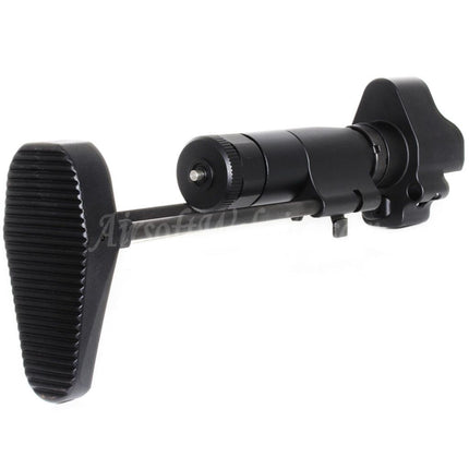 Airsoft Website CNC Aluminum Retractable Stock with Adaptor For CYMA Tokyo Marui MP5 Series AEG Rifles Black