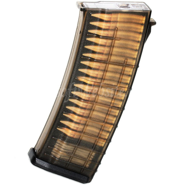 CYMA 170rd Mip-Cap Bulgarian Waffle Magazine For AK Series AEG Rifles Airsoft Translucent Brown