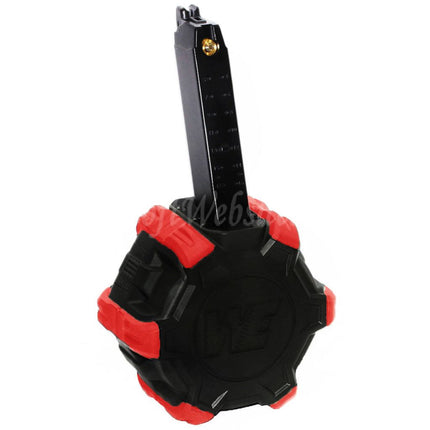 WE (WE-TECH) 350rd Gas Drum Magazine for G17 G18C G-Series GBB Pistols Airsoft Black