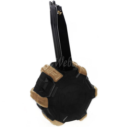 WE (WE-TECH) 350rd Gas Drum Magazine for Hi-Capa GBB Pistols Airsoft Black