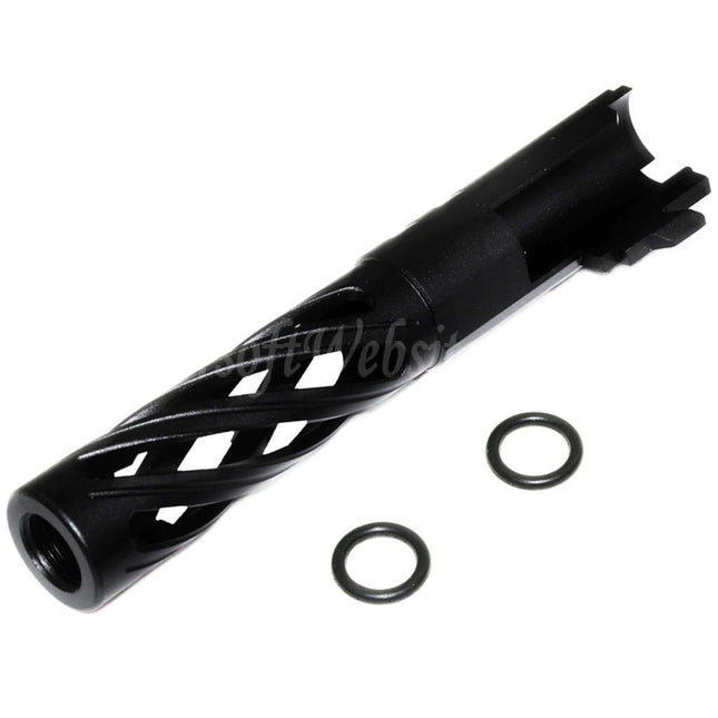 5KU 4.3" Inches 106mm/110mm CNC Tornado Spiral Hollow Outer Barrel +11mm CW for Tokyo Marui Hi-Capa 4.3 GBB Pistols Airsoft
