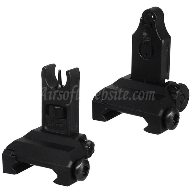 CYMA Metal Spikes Flip Up Front Rear Sight For 20mm 1913 Picatinny Rail M4 M16 AEG Rifles Airsoft