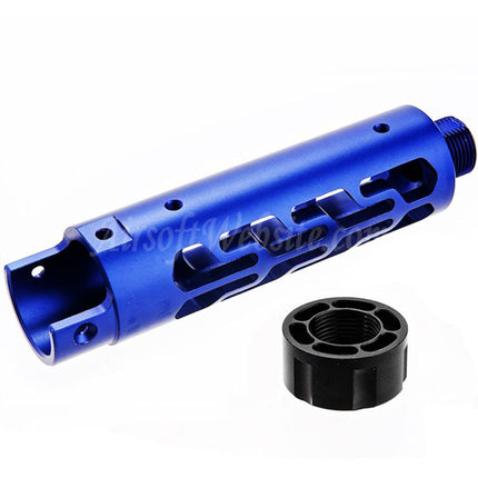 Narcos Airsoft CNC Aluminum Front Barrel Kit (Type 7) For Action Army AAP01 Series GBB Pistols