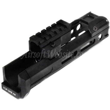 Dytac SLR Rifleworks ION Lite 165mm 6.5" Inches Extended M-LOK Handguard Rail System Kit with Outer Barrel For GHK AK Series GBB Rifles Airsoft Black