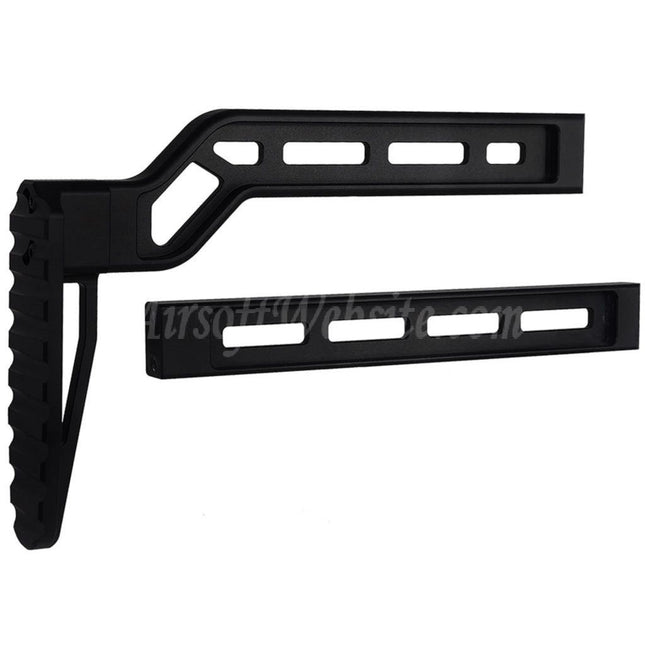 5KU Aluminum Tactical Picatinny Mount Modular Folding Rifle Stock For 20mm Picatinny Stock Adaptor Rifles Airsoft Black