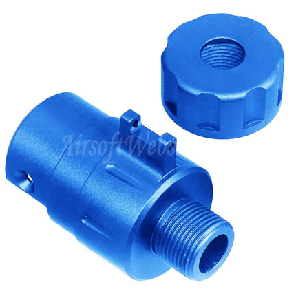 5KU CNC Aluminum Built-In Fiber Optic Front Sight Silencer Adaptor Kit -14mm CCW Thread For Action Army AAP01 GBB Pistols Airsoft