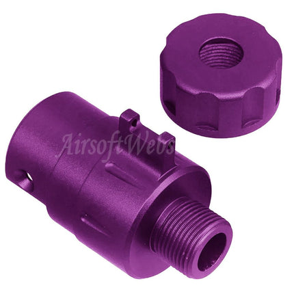 5KU CNC Aluminum Built-In Fiber Optic Front Sight Silencer Adaptor Kit -14mm CCW Thread For Action Army AAP01 GBB Pistols Airsoft