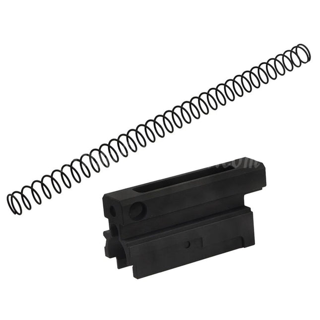 BBT CNC Steel Bolt Carrier with 120% Recoil Spring For Maruyama SCW-9 PRO-G Series GBB SMG Rifles Airsoft Black