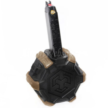 Armorer Works AW Custom 350rd Gas Adaptive Drum Magazine for G17 G18C G-Series GBB Pistols Airsoft