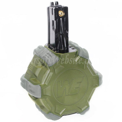 WE (WE-TECH) 350rd Gas Drum Magazine for WE (WE-TECH) AP APACHE MP5 Series GBB Rifles Airsoft