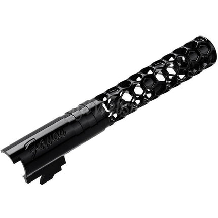 Dr. Black CNC 6063 Aluminum 5" Inches 125mm Favos Style Outer Barrel +11mm CW For Armorer Works AW WE-TECH Tokyo Marui Hi-Capa 5.1 Series GBB Pistols Airsoft