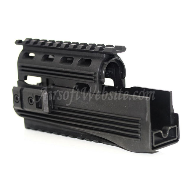 Système de rails de garde-main supérieur et inférieur CYMA pour fusils AEG série AK74 Airsoft Noir