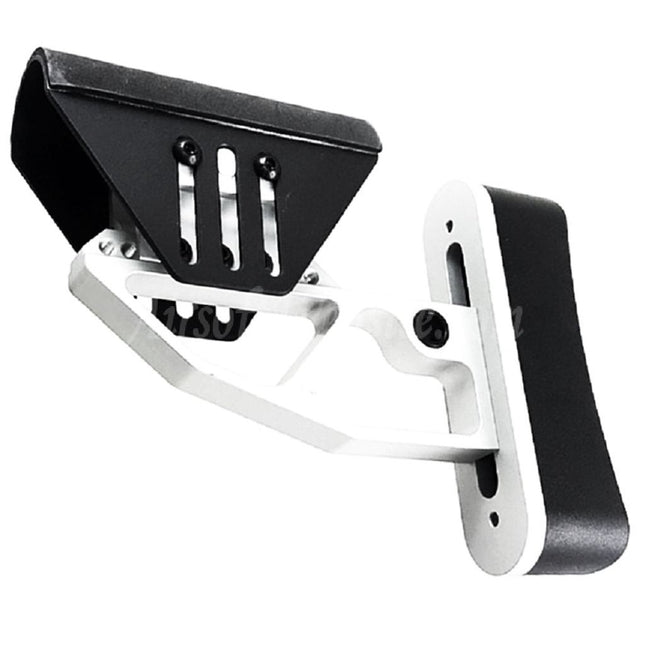 Crosse réglable légère pour fusils AEG M4 et M16, noir/argent, site web Airsoft