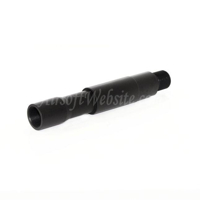 E&C 4" 100mm Aluminium CQB Outer Barrel Extension Tube -14mm CCW Counter-Clockwise Thread For M4 M16 Series AEG GBB Rifles Black