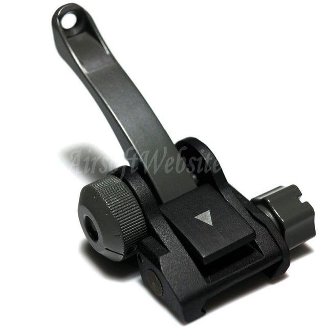 APS Flip Up Tactical Rear Sight For 20mm Rail Rifles Airsoft
