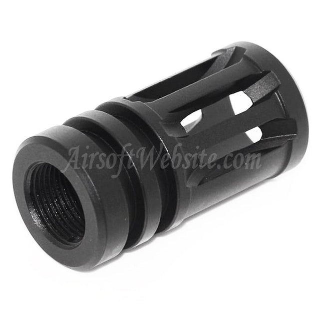 APS ASR Mündungsfeuerdämpfer für -14mm CCW Gegen den Uhrzeigersinn Gewinde Lauf Gewehre Airsoft Schwarz