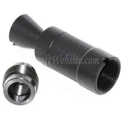 APS AK74U Muzzle Flash Hider For -14mm CCW Counter-Clockwise Thread Barrel Rifles Airsoft Black