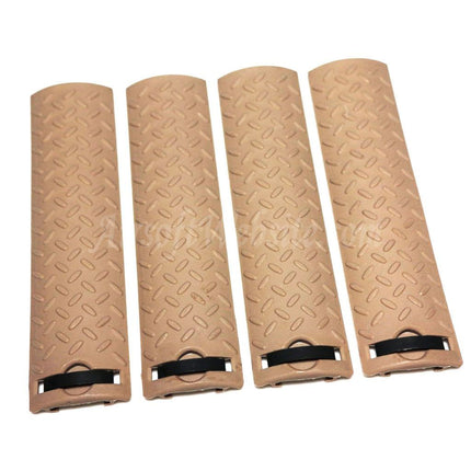 Airsoft Website 4pcs Set Skidproof Texture Type Rail Cover Panel Tan