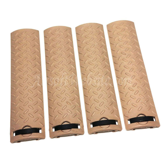 Airsoft Website 4pcs Set Skidproof Texture Type Rail Cover Panel Tan