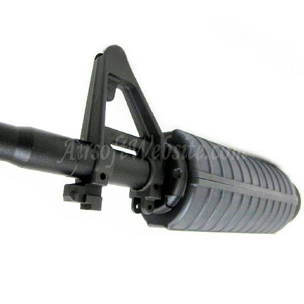Système de rail de garde-main avant E&amp;C CNC en aluminium RAS avec canon extérieur de 12,5 pouces pour fusils AEG série M4 M16 M4A1 Airsoft noir
