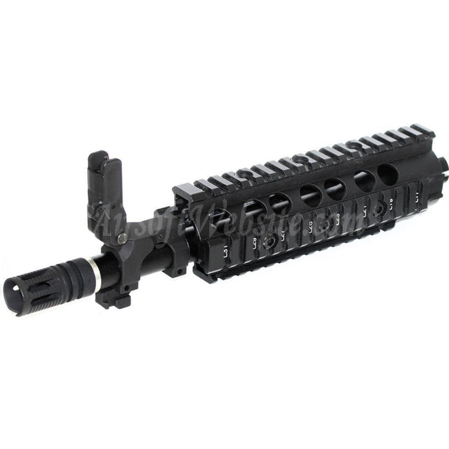 Système de rail de garde-main avant E&amp;C CNC en aluminium RAS pour fusils AEG SR16 M4 M16 série Airsoft noir
