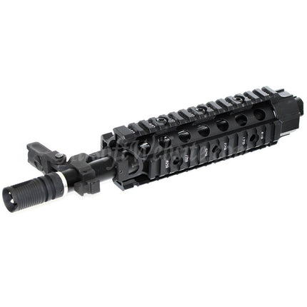 Système de rail de garde-main avant E&amp;C CNC en aluminium RAS pour fusils AEG SR16 M4 M16 série Airsoft noir