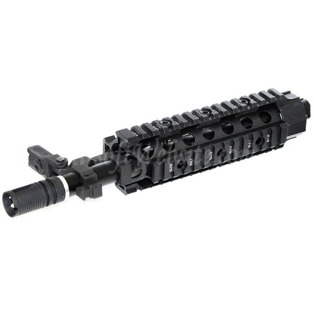 Système de rail de garde-main avant E&amp;C CNC en aluminium RAS pour fusils AEG SR16 M4 M16 série Airsoft noir