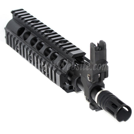 Système de rail de garde-main avant E&amp;C CNC en aluminium RAS pour fusils AEG SR16 M4 M16 série Airsoft noir